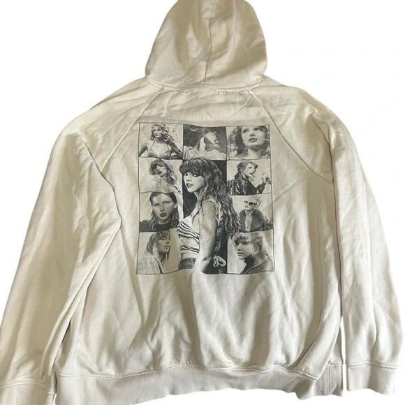 Taylor Swift Eras Tour Beige Hoodie Size XL - Picture 3 of 4